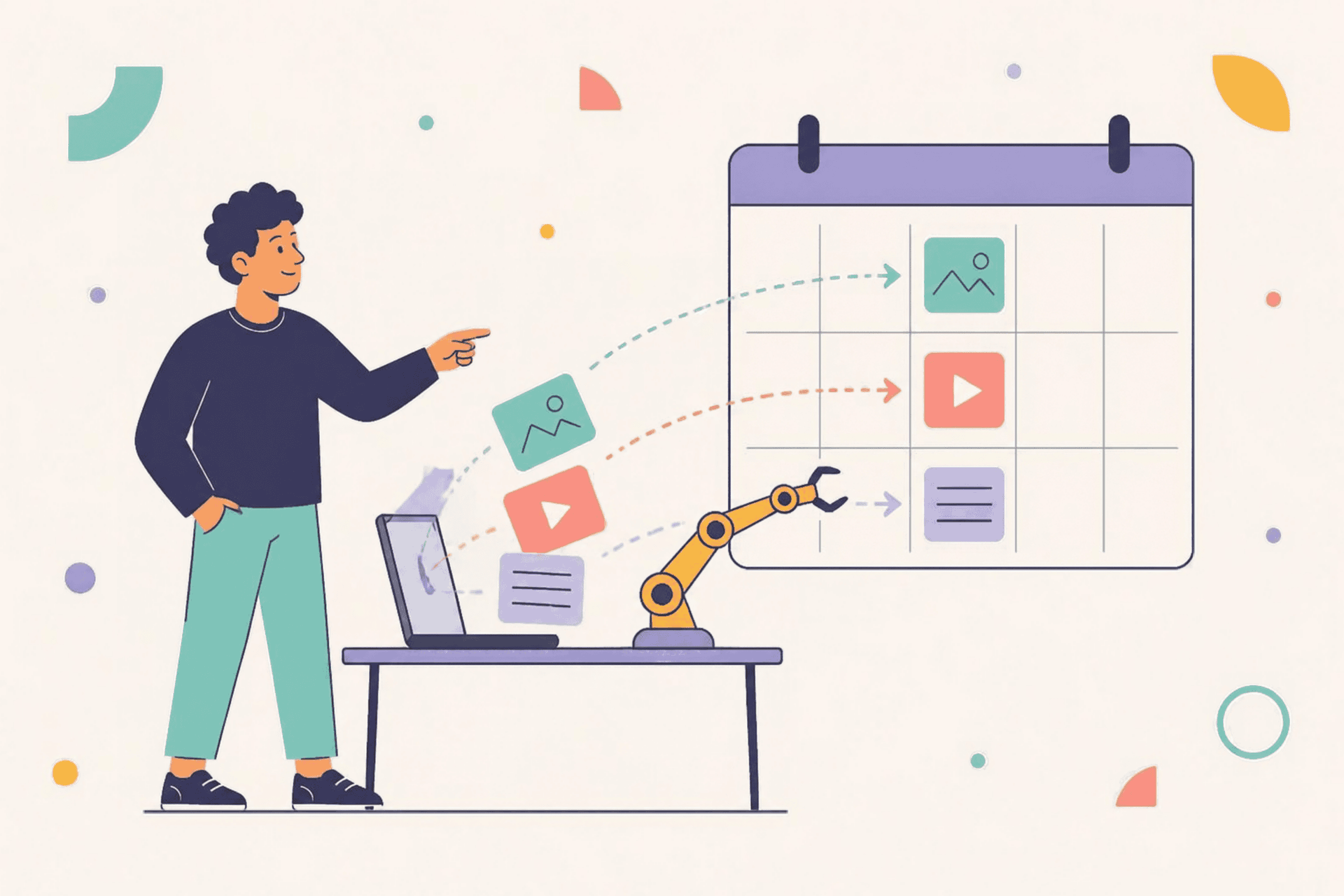 Content published on schedule illustration