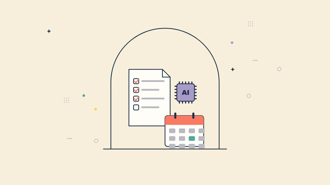 Illustration of AI content creation